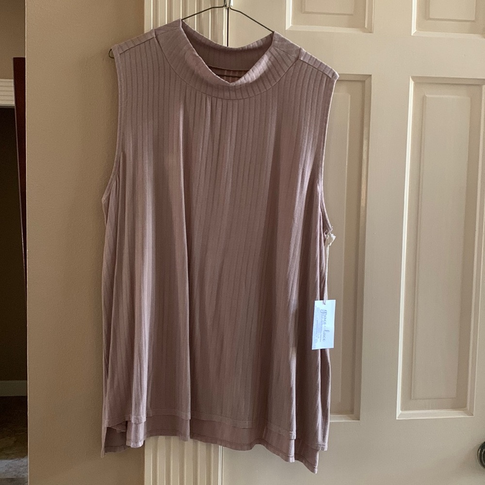 NWT Grace & Lace mock turtleneck tank